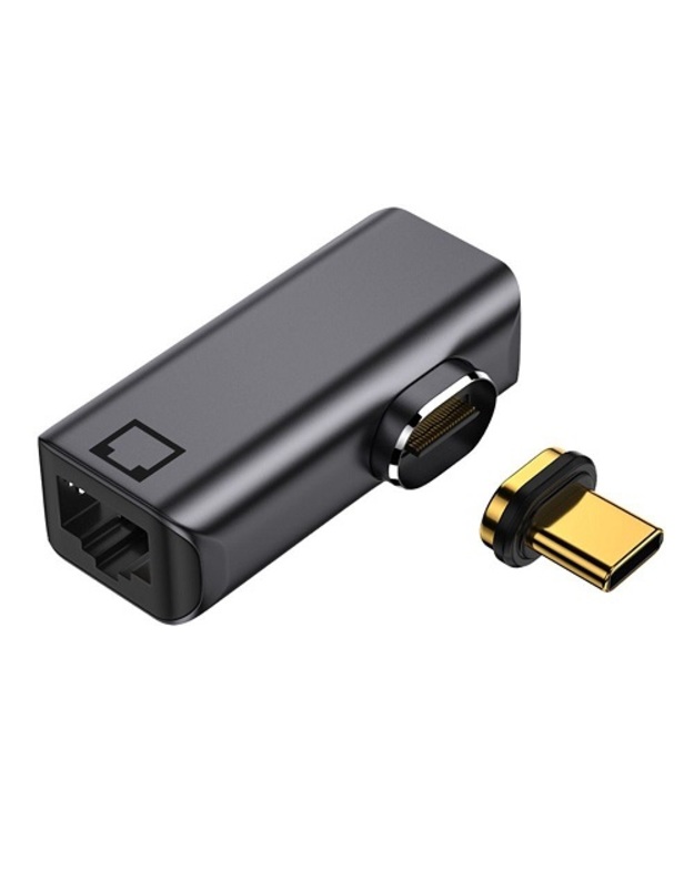 Magnetinis adapteris USB Type-C - RJ-45, 100/1000Mb