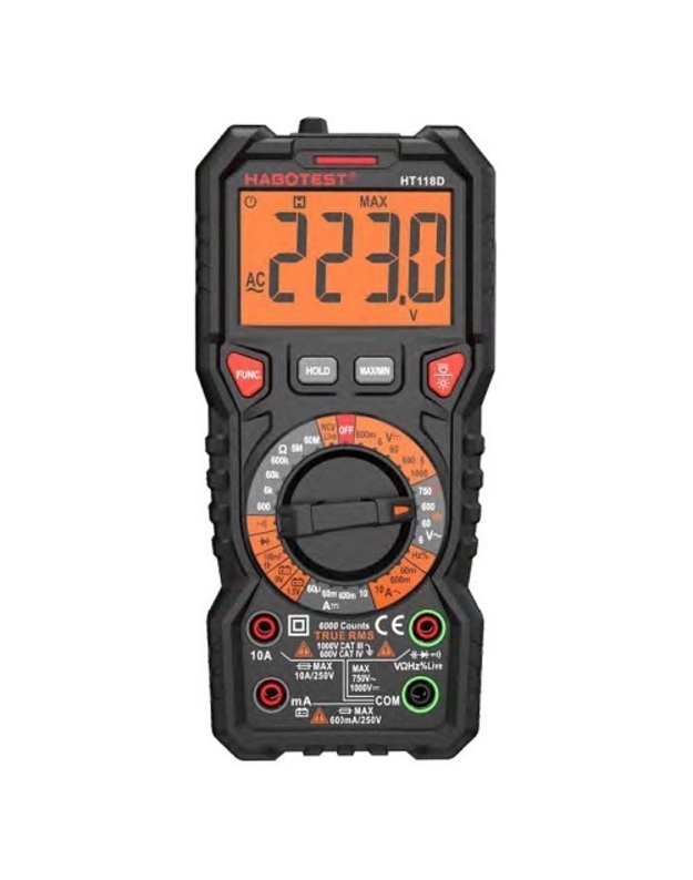 Multimetras DC1000V/10A, AC750V/10A