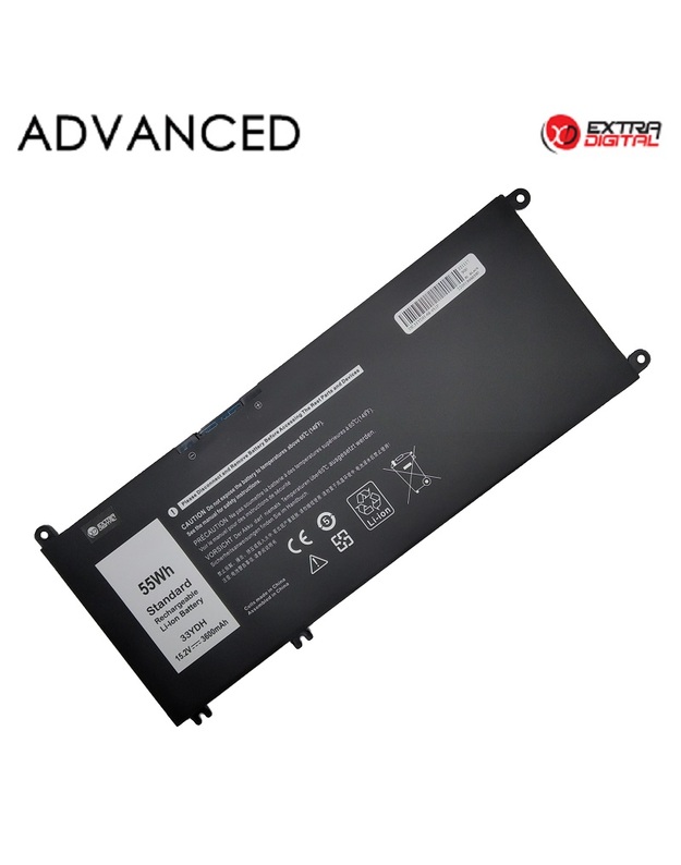 Nešiojamo kompiuterio baterija DELL 33YDH, 55Wh, Extra Digital Advanced