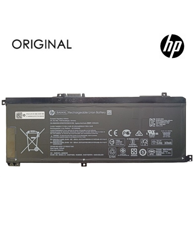 Nešiojamo kompiuterio baterija HP SA04XL, 3470mAh, Original