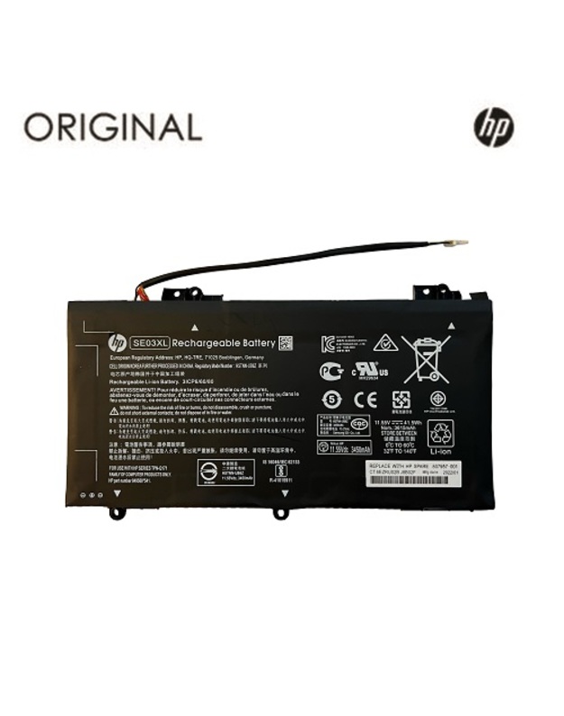 Nešiojamo kompiuterio baterija HP SE03XL, 3450mAh, Original