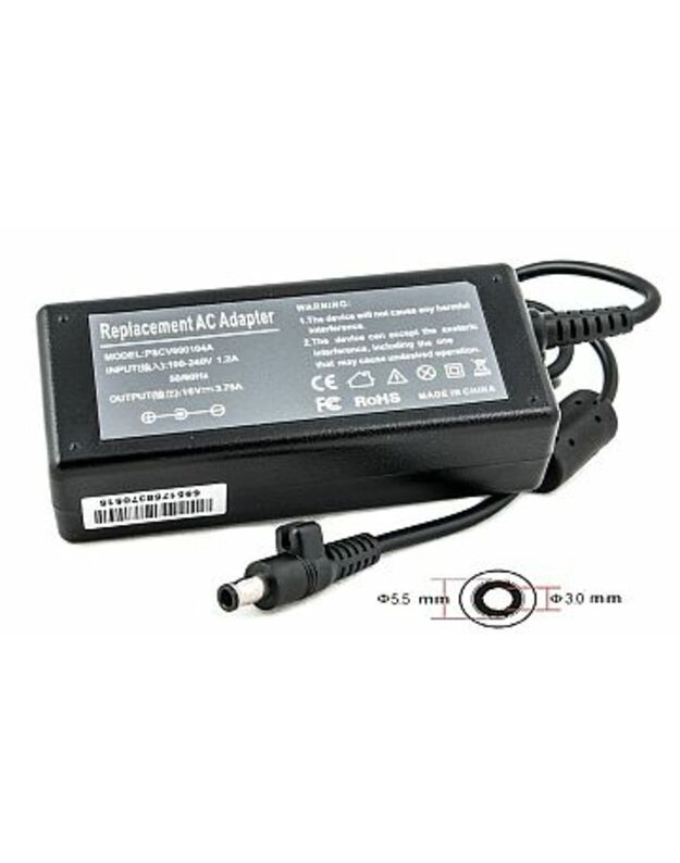 Nešiojamo kompiuterio įkroviklis SAMSUNG 60W: 16V, 3.75A