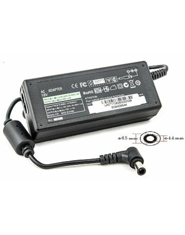 Nešiojamo kompiuterio įkroviklis SONY 64W: 16V, 4A