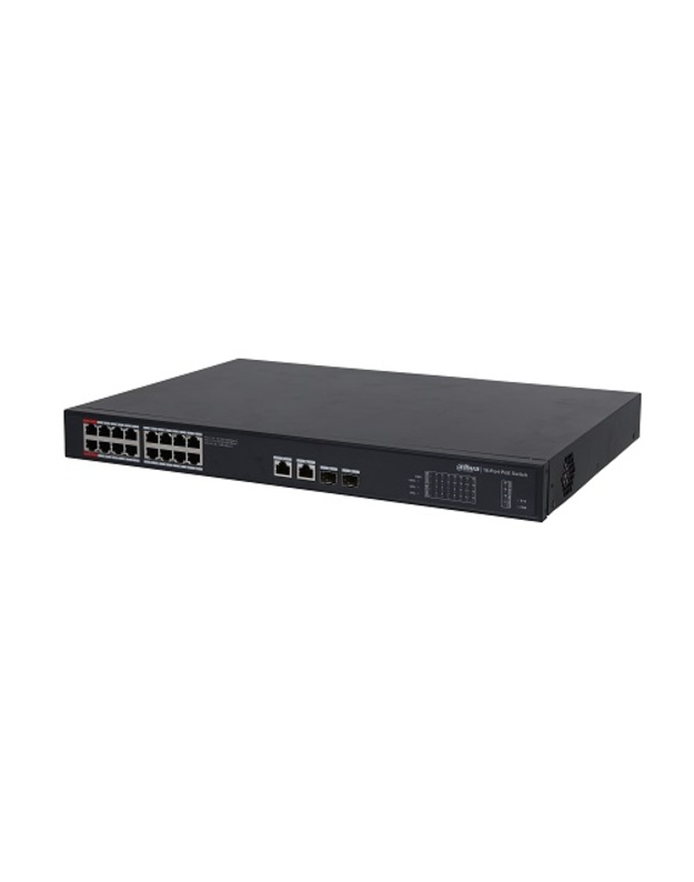 PoE šakotuvas 1000Mbps 16portu+2G uplink + 2SFP