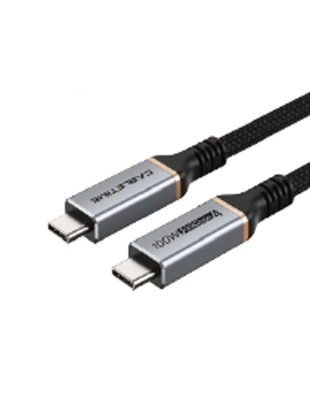 Premium kabelis USB4, USB-C - USB-C, 40Gbps, 100W, 20V/ 5A, 8K/ 60HZ, 1m