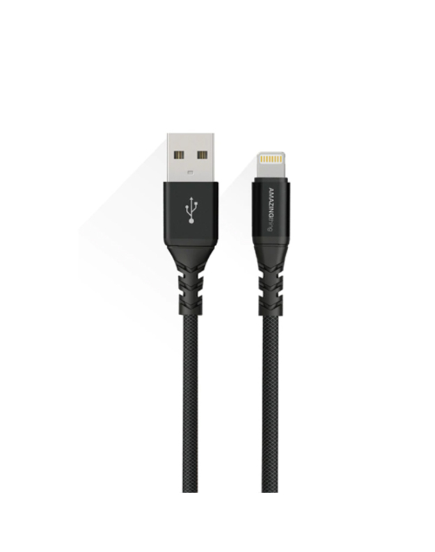 Premium MFI sertifikuotas kabelis USB - Lightning (juodas, 3m)