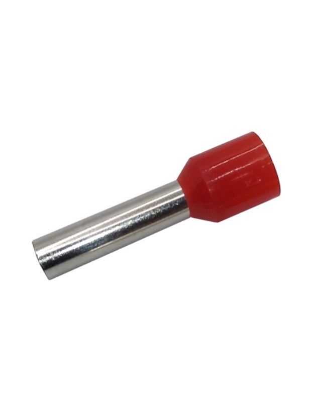 Presuojamas izoliuotas antgalis 10mm2/7AWG laidui, varis, raudonas, 100 vnt.