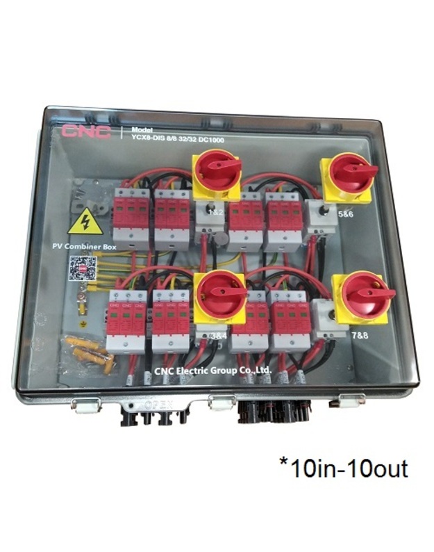 PV atjungimo skydelis, DC 10in-10out, IP66