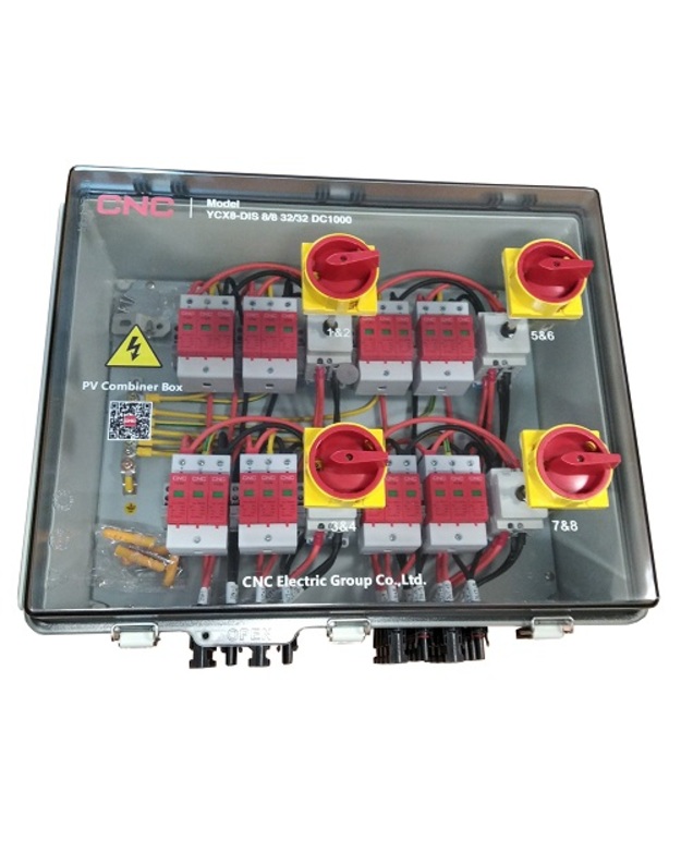 PV atjungimo skydelis, DC 8in-8out, IP66