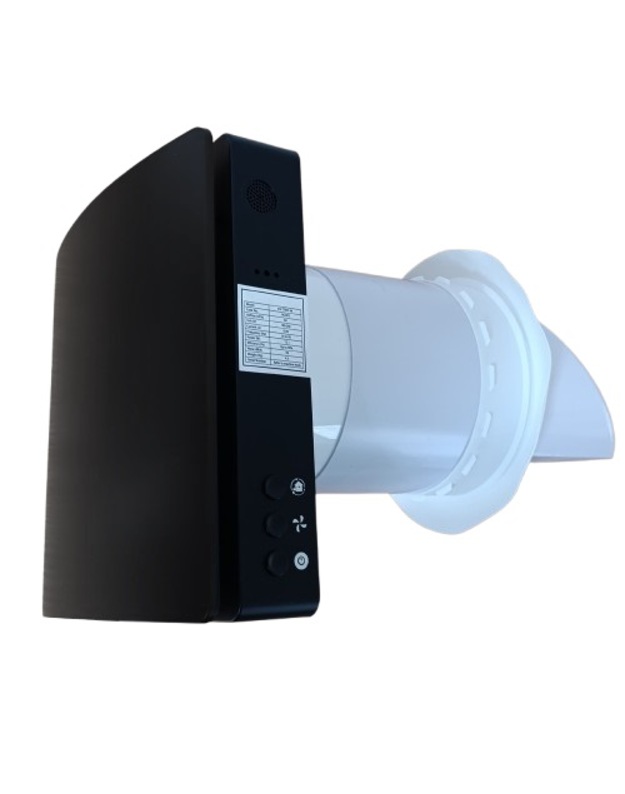 Rekuperatorius 46m2 patalpai, Wi-Fi, Tuya, su CO2 jutikliu, juodas