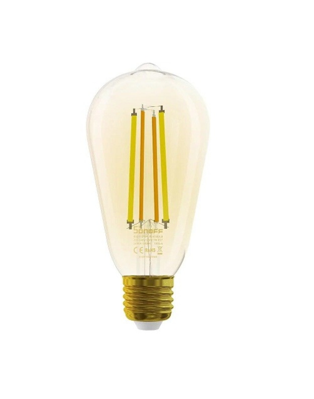 SONOFF B02-F-ST64 išmanioji filamentinė lemputė, 7W, E27, 1800-5000K, Wi-Fi