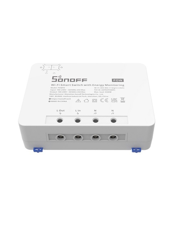 SONOFF PowR3 išmanusis 1 kanalo jungiklis Wi-Fi su elektros sąnaudų apskaita