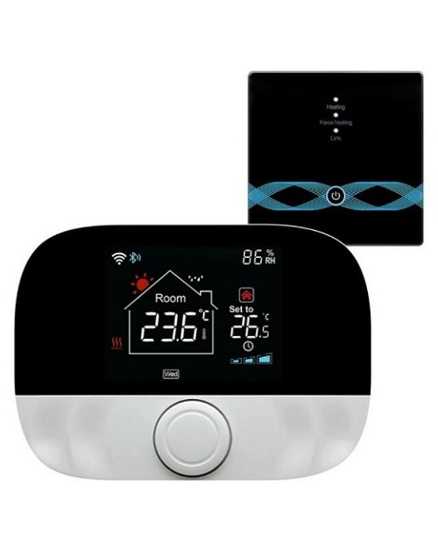 TUYA Programuojamas termostatas dujų katilui, Wi-Fi, RF, 3A
