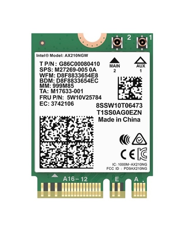 Wi-Fi 6E ir Bluetooth 5.2, M.2 adapteris, 3000Mbps, 2.4GHz, 5GHz, 6GHz