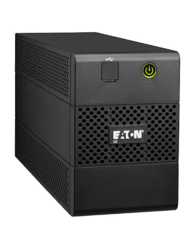 Eaton 5E 850VA/480W line-interactive, 1 Schuko (DIN) + 2 IEC C13 (10A), USB