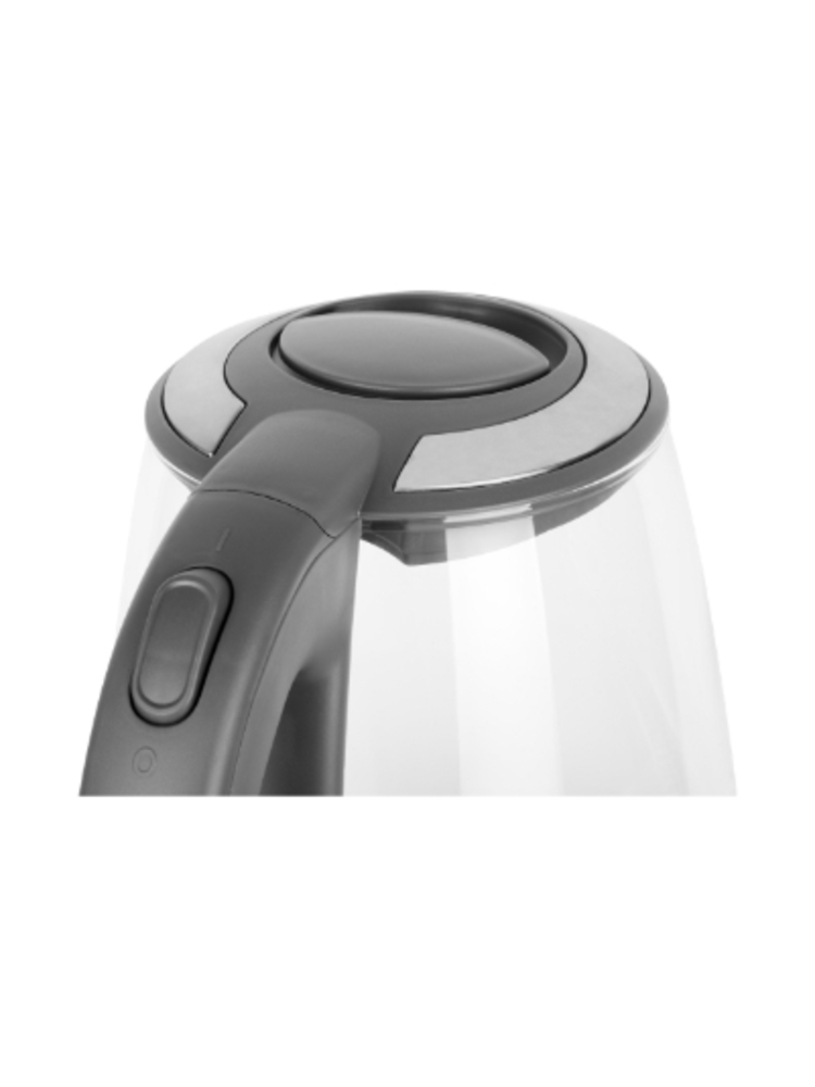 ECG Electric kettle RK 2020 Grey Glass, 2 L, 360° base with power cord storage, Blue backlight, 1850-2200 W