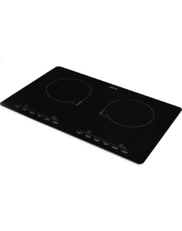 ECG Induction double plate hob ECG IV 2920 SLIM, Suitable for 12–30 cm diameter cookware, Big LED display