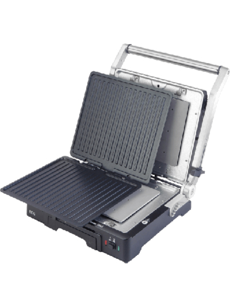ECG KG 300 Deluxe Contact grill  2000 W 3 working positions - for scalloping, grilling and BBQ