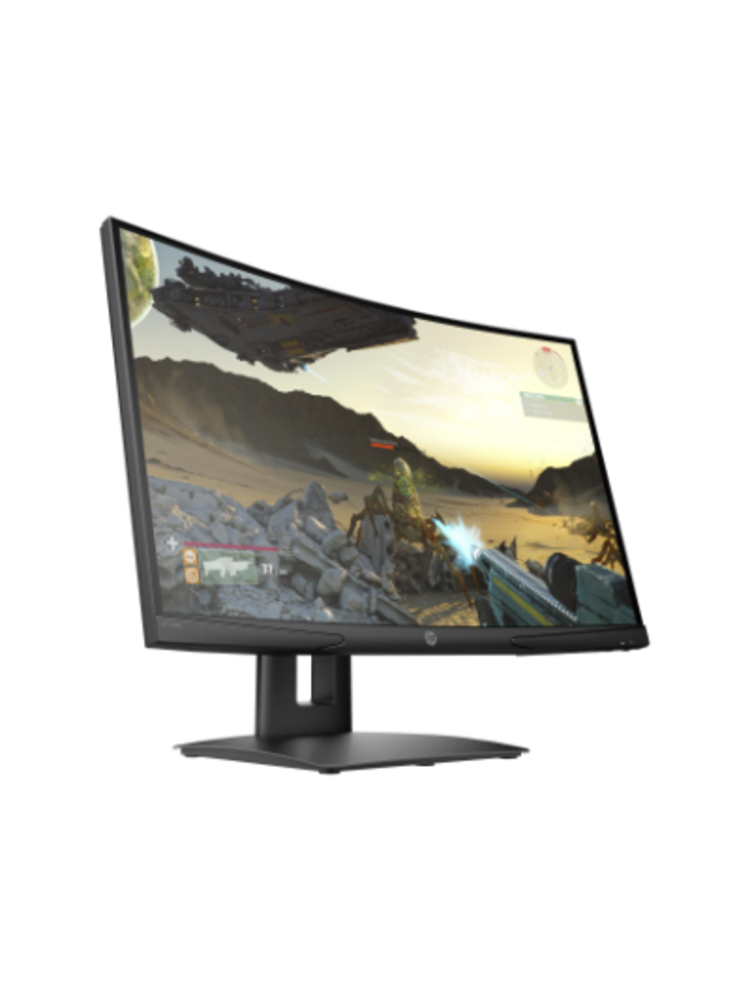 HP X24c Curved FHD Gaming Monitor/AG/300cd/4ms/HDMI/DP/HA, tilt/c:Black