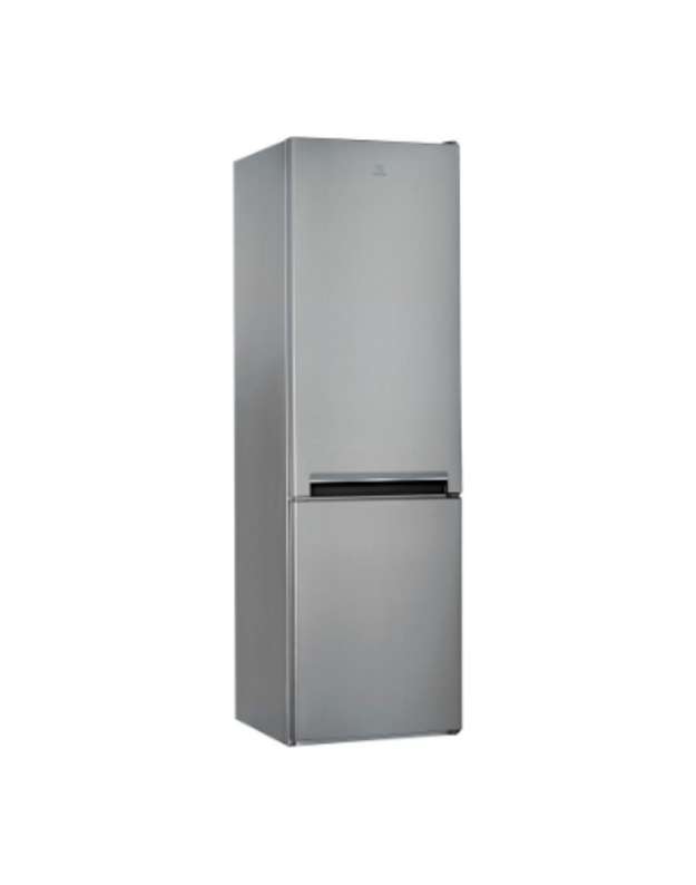 INDESIT Refrigerator LI9 S1E S, Energy class F (old A+), height 201cm, Silver color