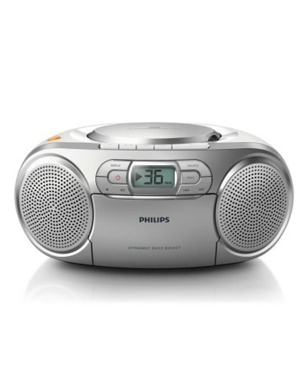 Philips CD Soundmachine AZ127/12 Silver 4W Play MP3-CD, CD and CD-R/RW, FM tuner