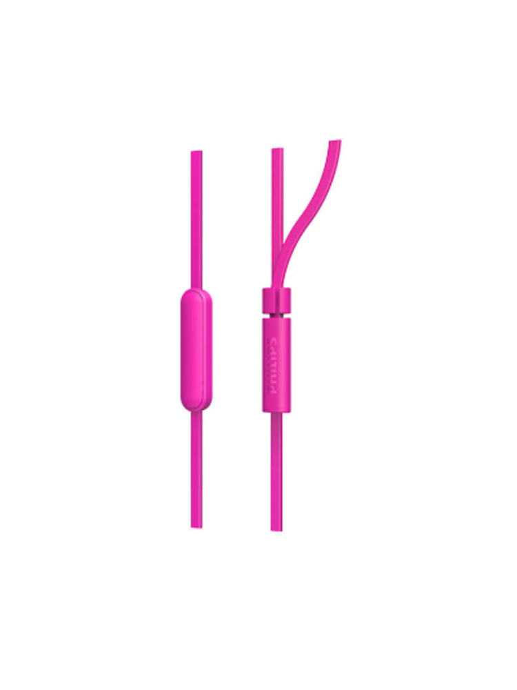 Philips In-Ear Headphones with mic TAE1105PK/00 powerful 8.6mm drivers, Pink
