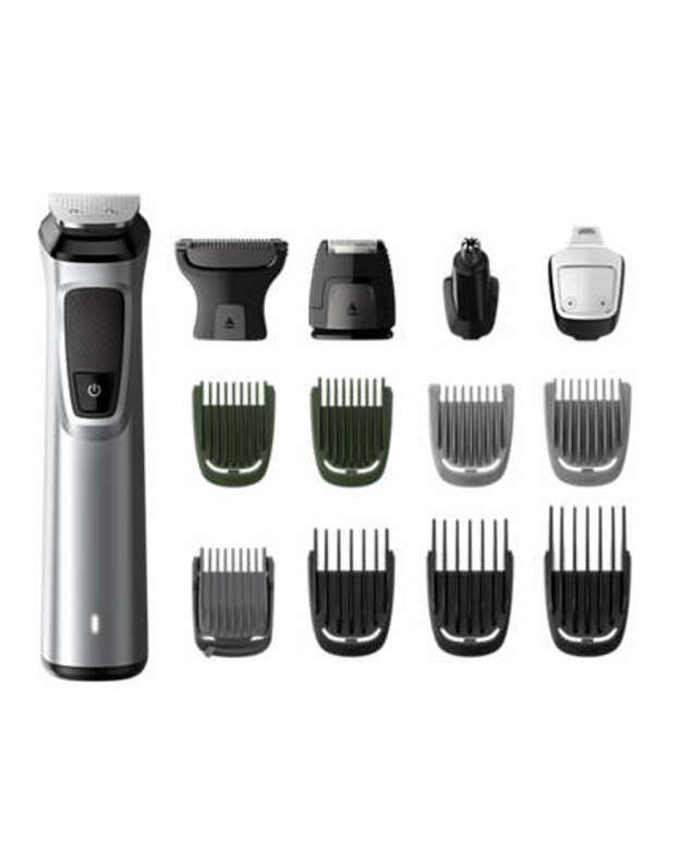 Philips Multigroom series 7000 14-in-1, Face, Hair and Body MG7720/15 14 tools DualCut technology Up to 120 min run time Showerproof