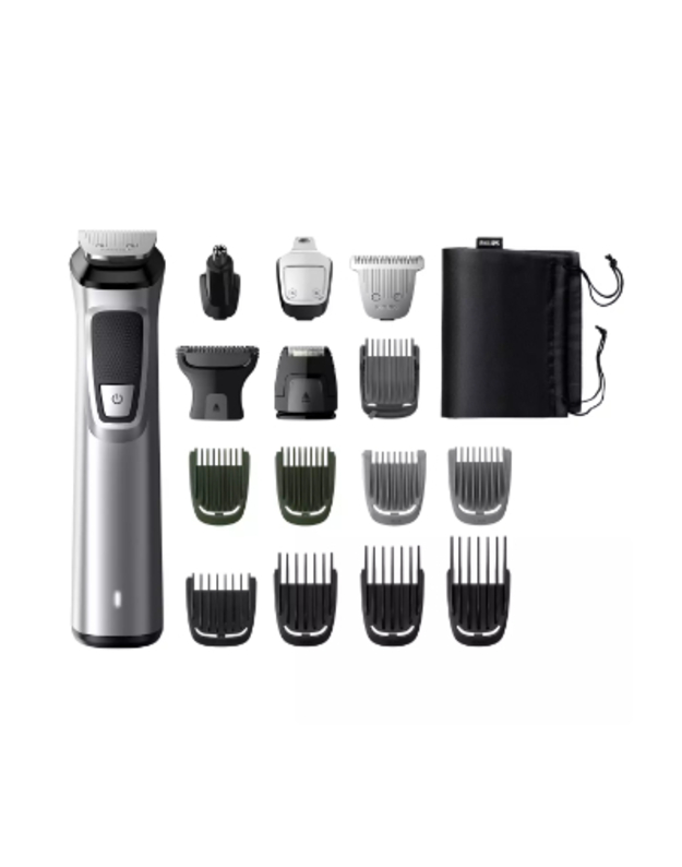 Philips Multigroom series 7000 16-in-1, Face, Hair and Body MG7736/15, Showerproof, Up to 120-min run time, Self-sharpening metal blades