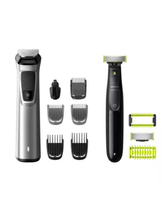 Philips Multigroom series 9000 12-in-1, Face, Hair and Body MG9710/90, Self-sharpening metal blades, Up to 120-min run time, 12 tools