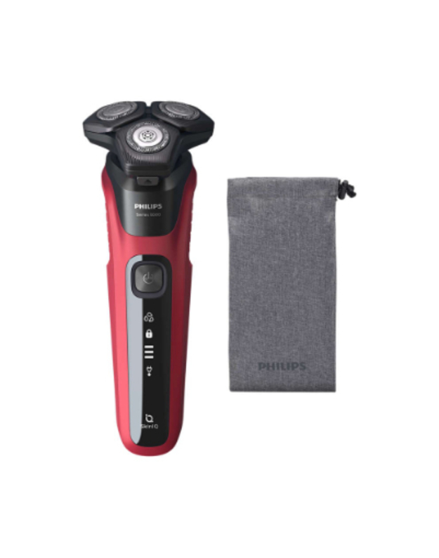 Philips Shaver series 5000 Wet and Dry electric shaver S5583/10, SteelPrecision blades, 360 D Flexing heads, Power Adapt sensor, Integrated pop-up trimmer