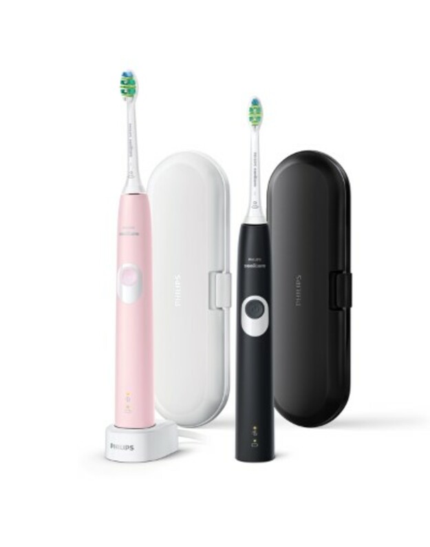Philips Sonicare ProtectiveClean 4300 electric toothbrush HX6800/35, 2 handles 2 Brush heads, 2 Travel Cases, 1 Charger