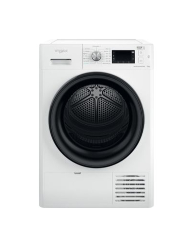 WHIRLPOOL Dryer FFT M22 8X3B EE, 8kg, A+++, Depth 65 cm, Black doors, Heat pump, SenseInverter motor, Freshcare+