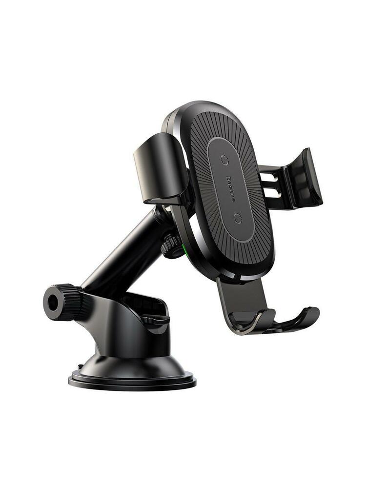 BASEUS CAR MOUNT WIRELESS CHARGER PHONE HOLDER WITH ADJUSTABLE ARM BLACK (WXYL-A01)