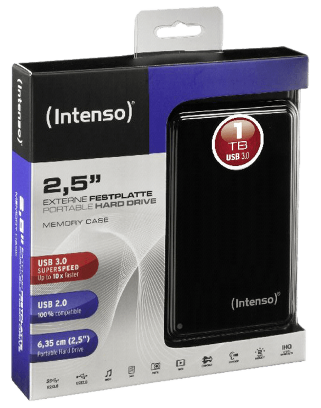 KIETASIS DISKAS INTENSO MEMORY CASE 1TB 2,5 USB 3.0 BLACK