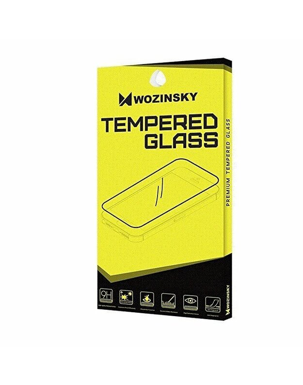 LCD apsauginis stikliukas "Wozinsky 5D Full Glue" Samsung A515 A51 pritaikytas dėklui juodas
