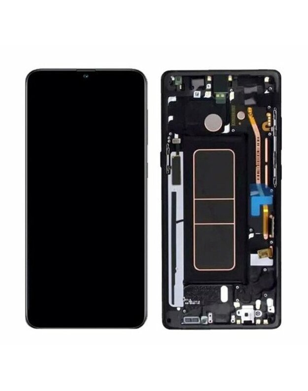 Ekranas Samsung A715 A71 2020 su lietimui jautriu stikliuku juodas originalus (service pack)