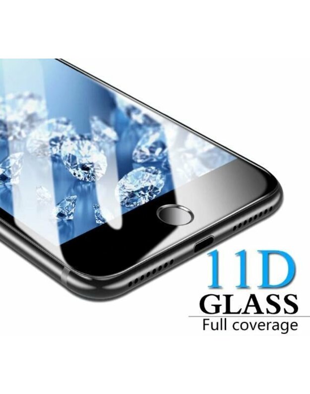 LCD apsauginis stikliukas "11D Full Glue" Apple iPhone 7 / 8 / SE2 baltas be įpakavimo