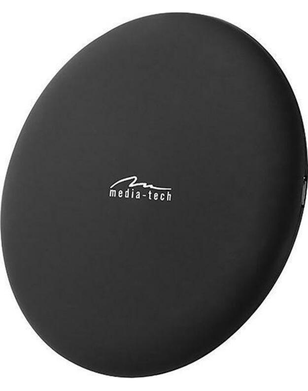 Belaidžio įkrovimo QI padas Media-Tech FAST WIRELESS CHARGER MT6272, indukcinis įkrovimas, 10W  