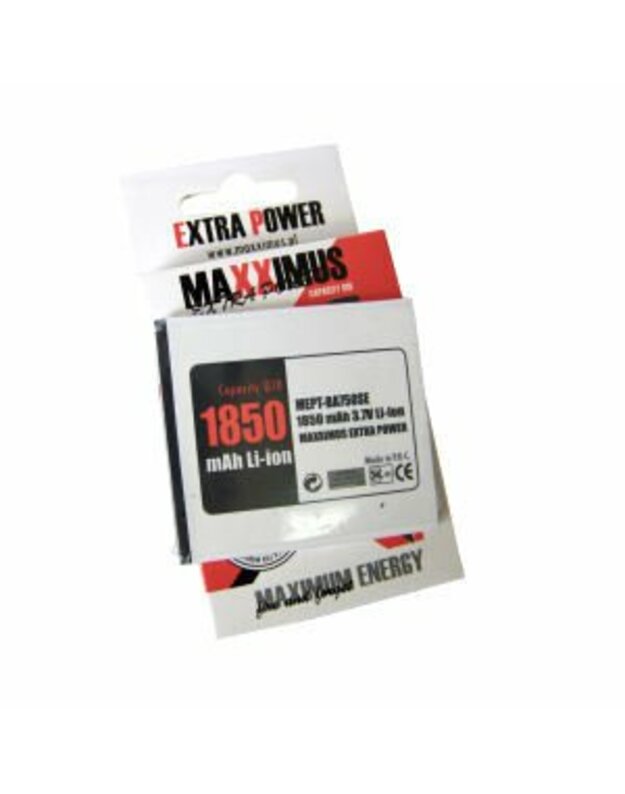 .Maxximus Akumuliatoriai, SonyEricsson 1850 mAh Li-ion Sony BA750, Xperia, Anzu, ARC, ARC S, X12