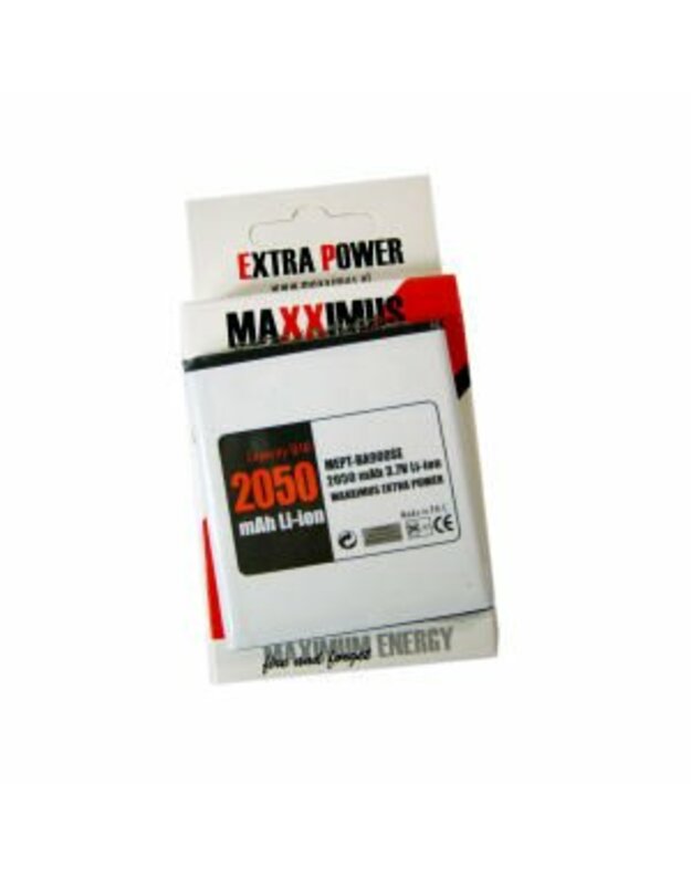 Maxximus Akumuliatoriai, SonyEricsson 2050 mAh Li-ion Sony BA900, Xperia E1, GX, ST26i, J, L, M, T, TX, LT29i