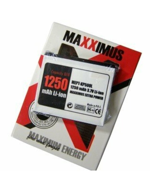 Maxximus Akumuliatoriai, LG LG KP500 1250mAh Li-ion KC550, KC560, KC780, KF690, KP500, KP501, KP500Cookie, KP501, KF350, KF757, KP570