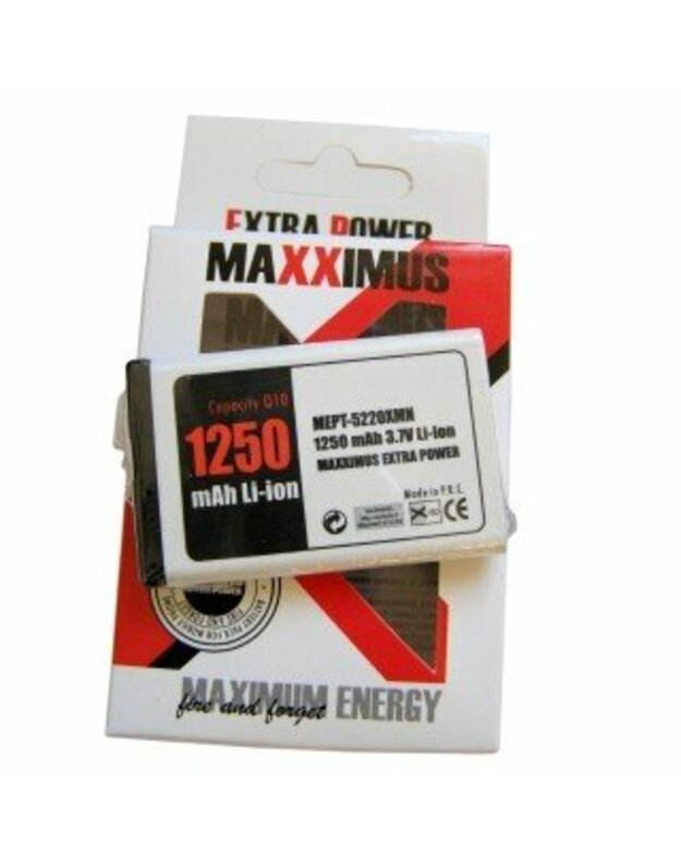 Maxximus Akumuliatoriai, NOKIA 1250 mAh Li-ion Nokia BL5CT 3720c, 5220xm, 6303c, 6730c, C3tt, C5-00, C6-01