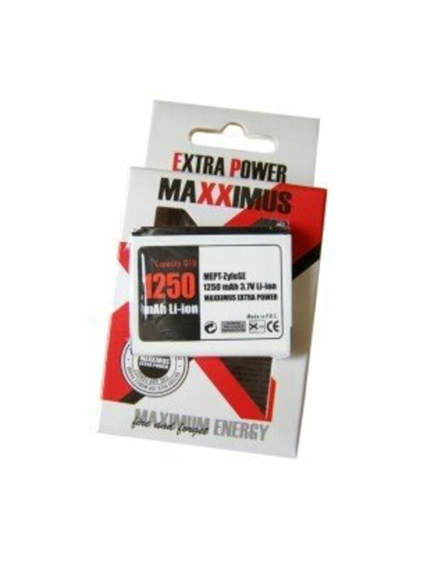 Maxximus Akumuliatoriai, SonyEricsson 1250 mAh Li-ion Sony W380, 910, W900, W910iZ555, Zylo (BST-39