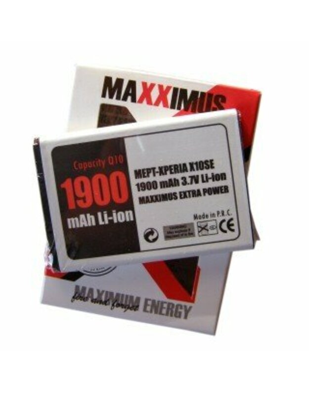 .Maxximus Akumuliatoriai, SonyEricsson 1900mAh Li-Ion Sony BST41, Xperia Play, Xperia Play R800, Xperia X1, X2, X10