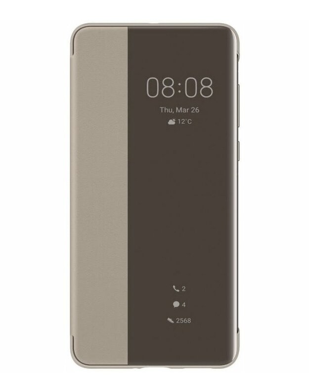 Originalus rudas atverčiamas dėklas Huawei P40 telefonui "S-View Case"