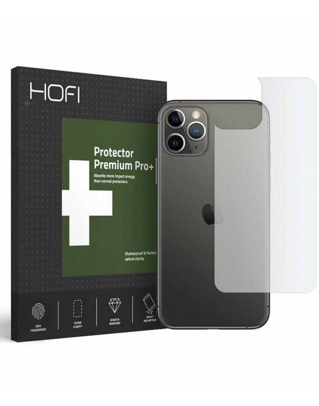 Apsauginis grūdintas stiklas galiniam dangteliui Apple iPhone 11 Pro Max telefonui "HOFI Glass Pro+"