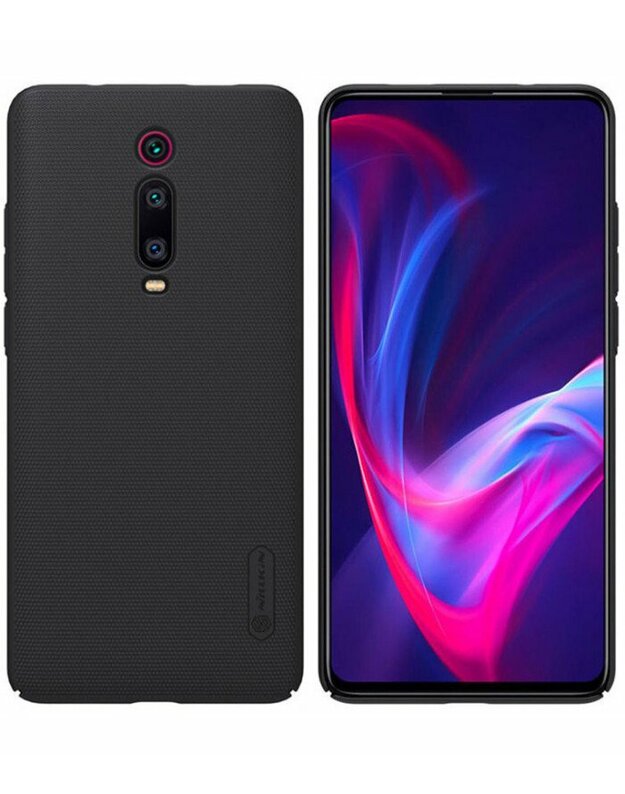 Juodas dėklas Xiaomi Mi 9T telefonui "Nillkin Frosted Shield"