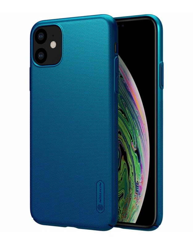 Mėlynas dėklas Apple iPhone 11 telefonui "Nillkin Frosted Shield"