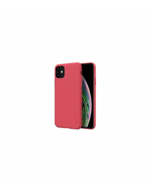 Raudonas dėklas Apple iPhone 11 telefonui "Nillkin Frosted Shield"
