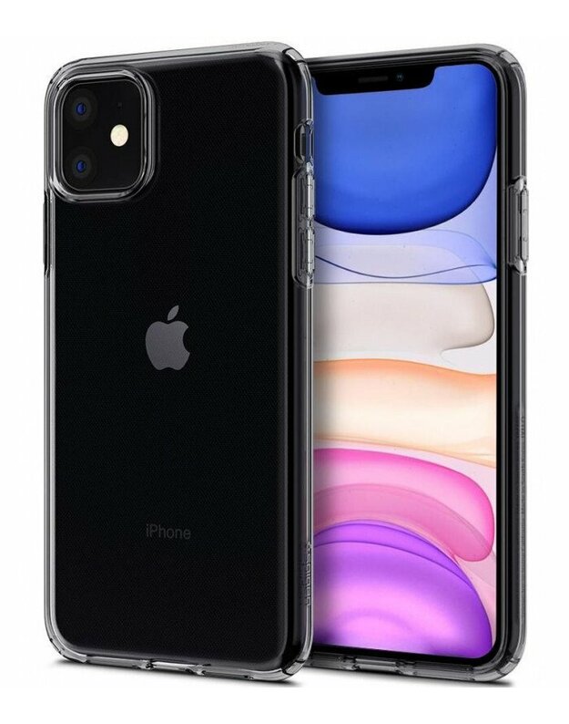 Skaidrus/pilkas dėklas Apple iPhone 11 telefonui "Spigen Liquid Crystal"